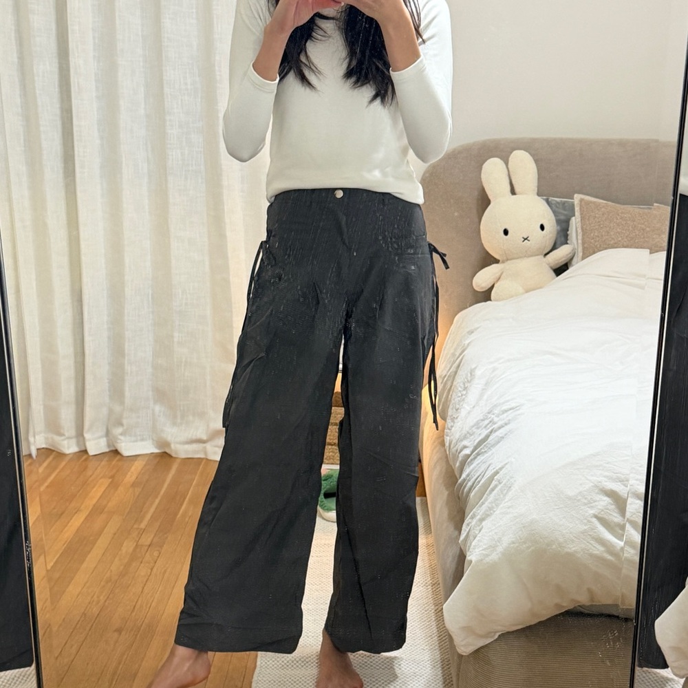 Elegant Charcoal Wide-Leg Trousers